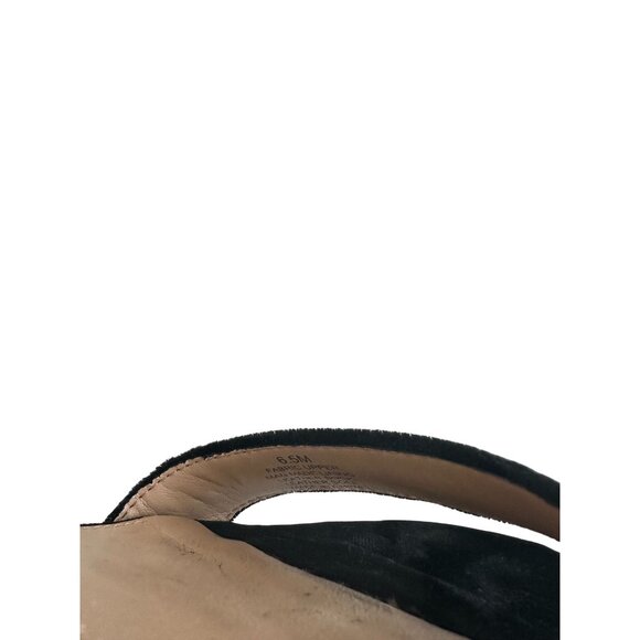 ANTONIO MELANI Black Velvet Ankle Strap Kitten Heels Sandals Size 6 - Picture 10 of 10